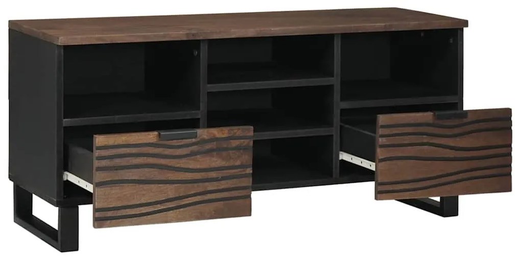 Armário de TV 100x33.5x46 cm em madeira sólida e engenheirada