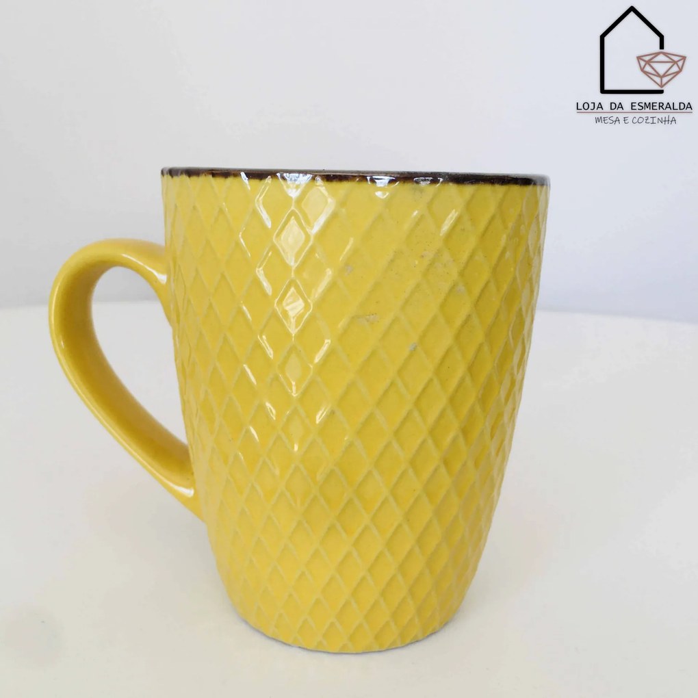Canecas South | Cerâmica - Amarelo Mostarda