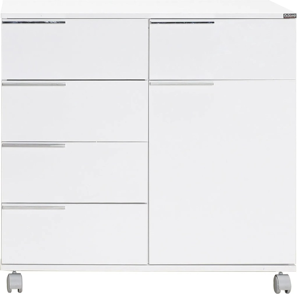 Aparador Multiusos "Venezia" – Branco – 85x44x81 cm – Design Elegante
