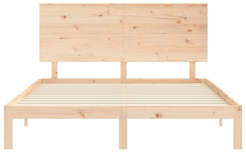Cama sem colchão 160x200 cm madeira de pinho maciça