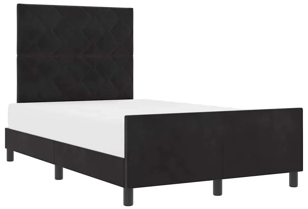 Cama vidaXL Preta 120x190 cm em Veludo