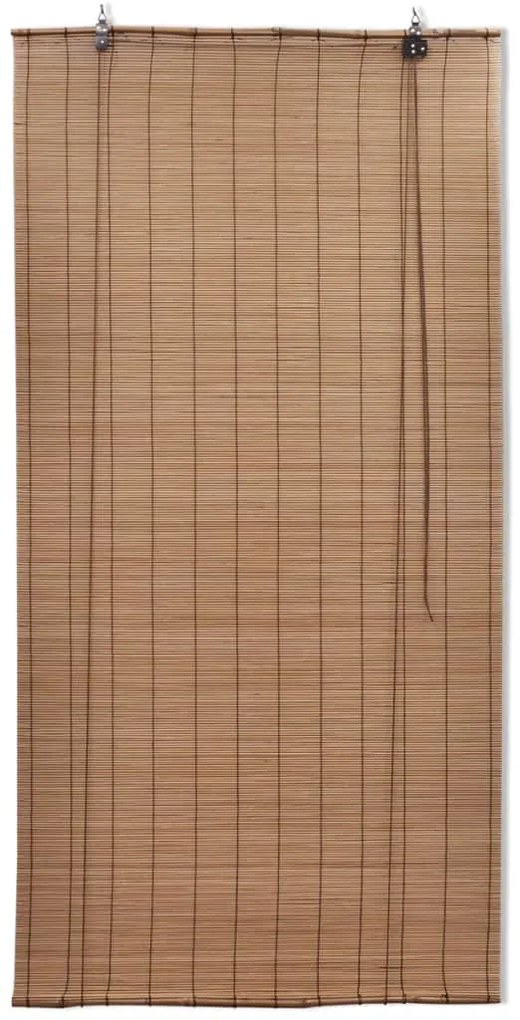 Estores de rolo 2 pcs 100 x 160 cm bambu castanho