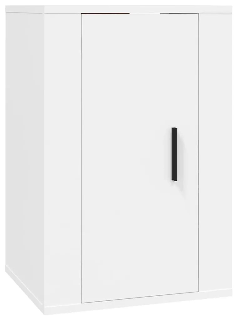 Conjunto móveis de TV 3 pcs madeira processada branco