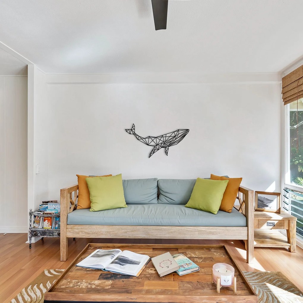 Acessório Decorativo de Parede Whale – Preto – 56 x 31 cm