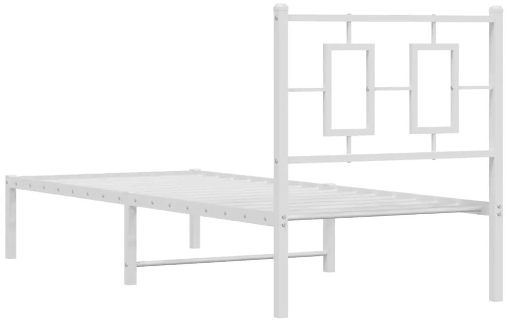 Estrutura de cama sem colchão com cabeceira 75x190 cm branco