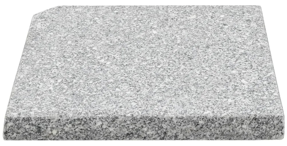 Placas peso guarda-sol quadradas 4 pcs granito 100 kg cinzento