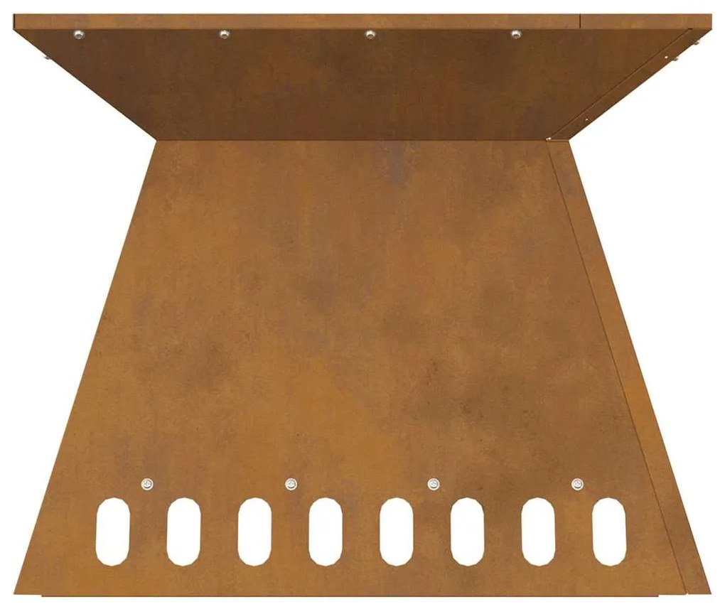 Fogueira vidaXL 48x48x40 cm em Aço Envelhecido