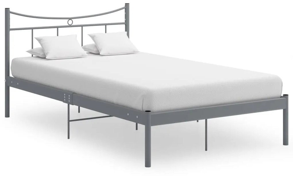 324800 vidaXL Estrutura de cama 120x200 cm metal cinzento
