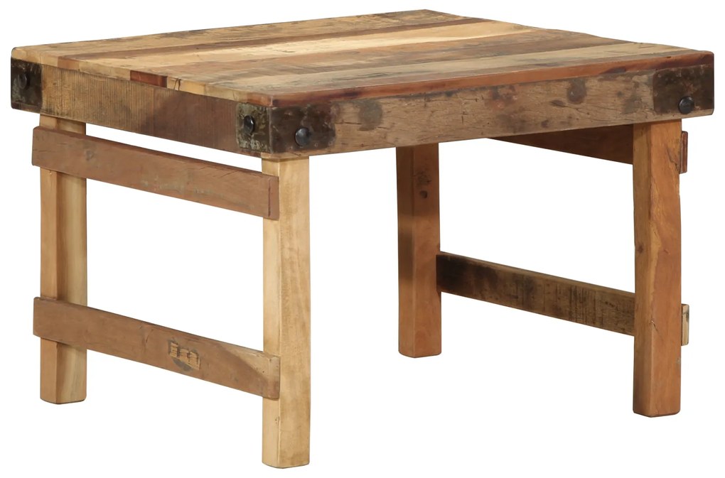 vidaXL Mesa de Centro 55x60x40 cm Madeira Sólida Recuperada