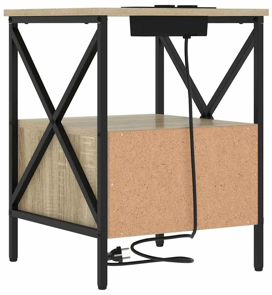 Armário de Cabeceira 2 pcs Carvalho sonoma 41.5 x 40.5 x 55 cm