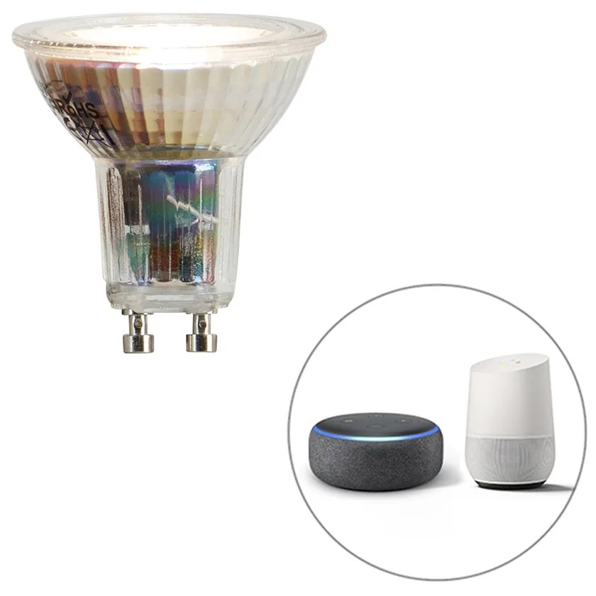 Lâmpada LED Smart GU10 regulável em Kelvin 4,8 W 400 lm 1800 K - 6500 K