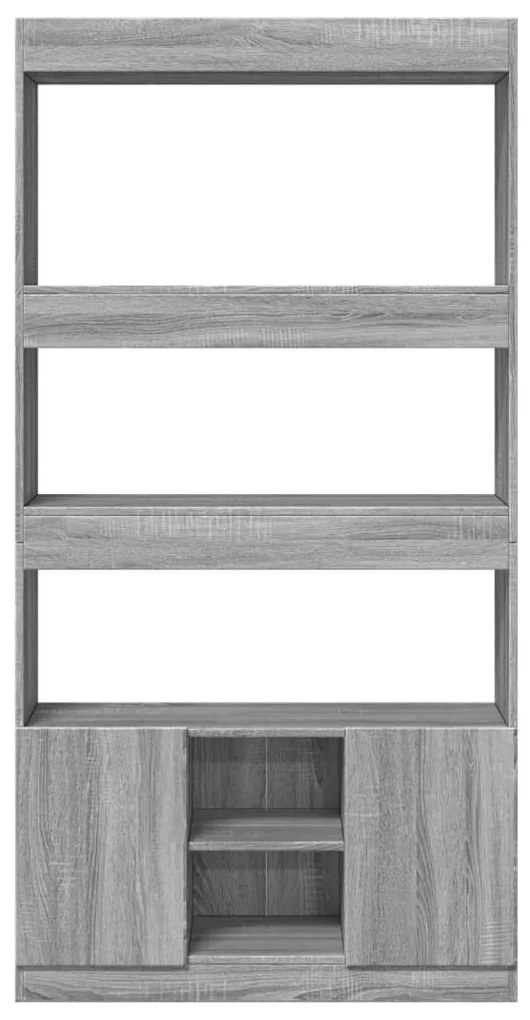 Armário alto 92x33x180 cm derivados de madeira cinzento sonoma