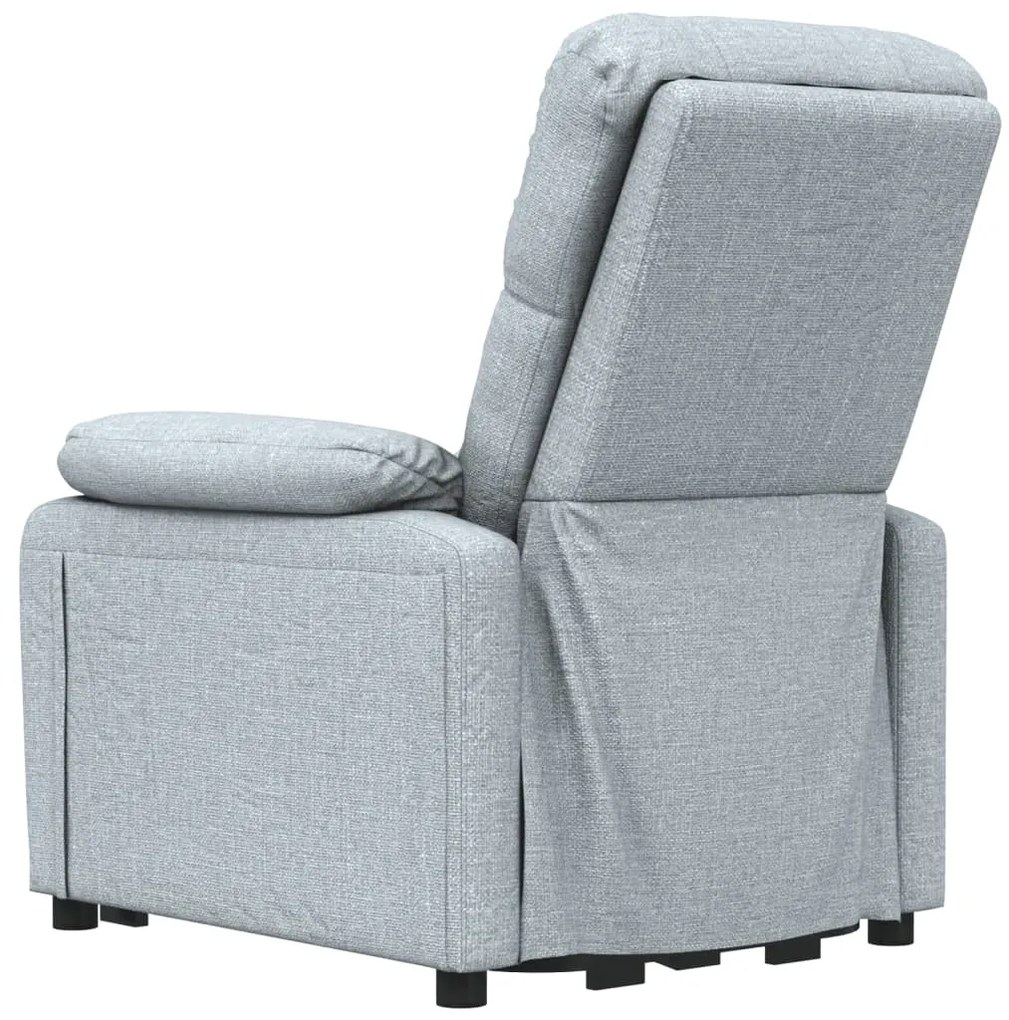 Poltrona de massagens elétrica tecido cinzento-claro
