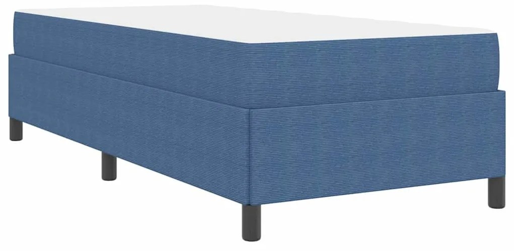 Estrutura da Cama Azul 90 x 190 cm Tecido de veludo côtelé