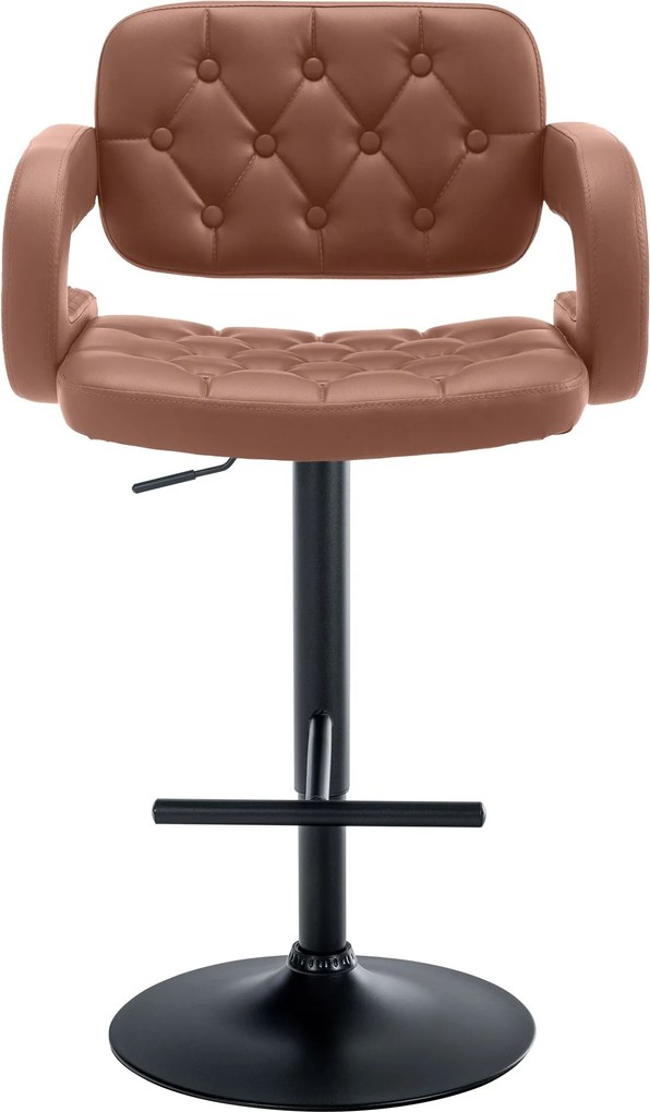 Banco de bar Dublin de couro sintético Castanho