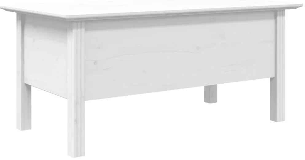 Mesa de centro BODO 100x55x45 cm madeira de pinho maciça branco
