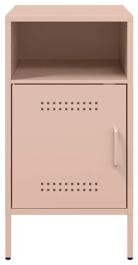 Mesa de cabeceira 36x39x68 cm aço rosa