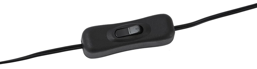 Candeeiro de mesa de design preto com LED regulável - Ying