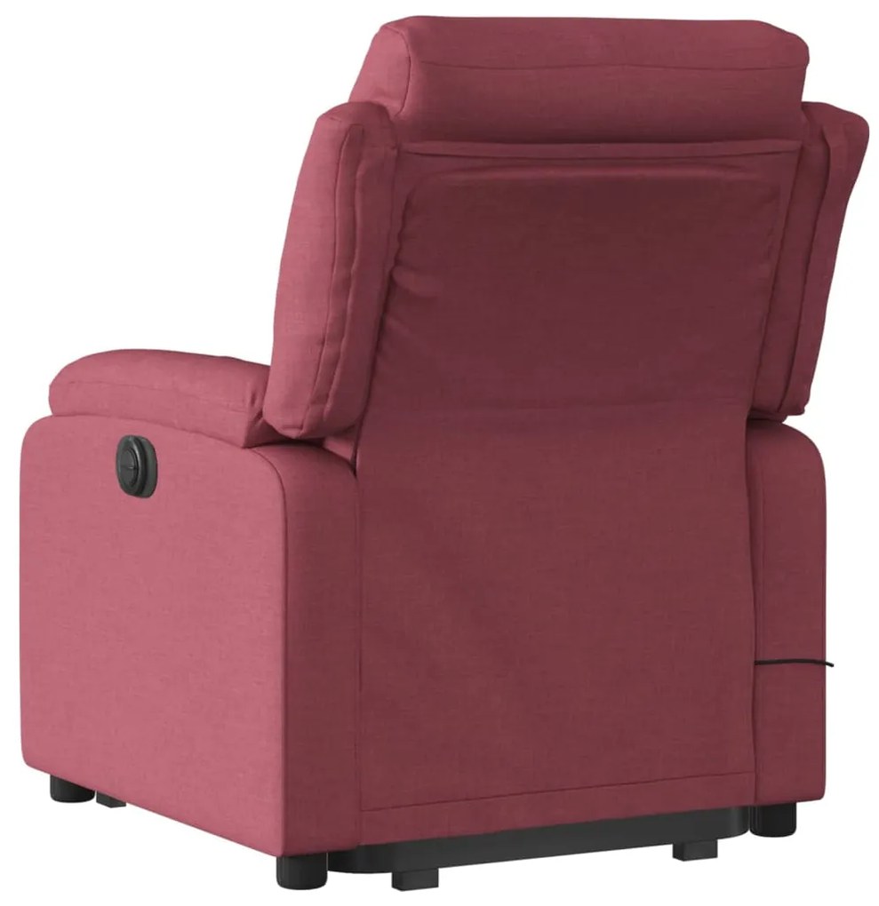 Poltrona de massagens reclin. elevatória tecido vermelho tinto