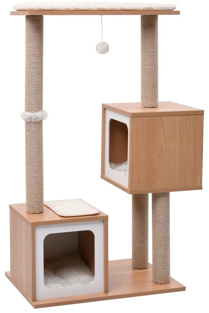 Árvore para gatos com tapete arranhador sisal 104 cm