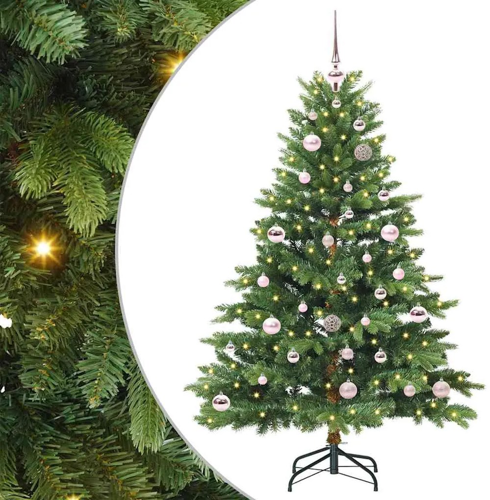vidaXL Árvore de Natal Artificial com 150 LEDs Verde 150 cm PE e PVC