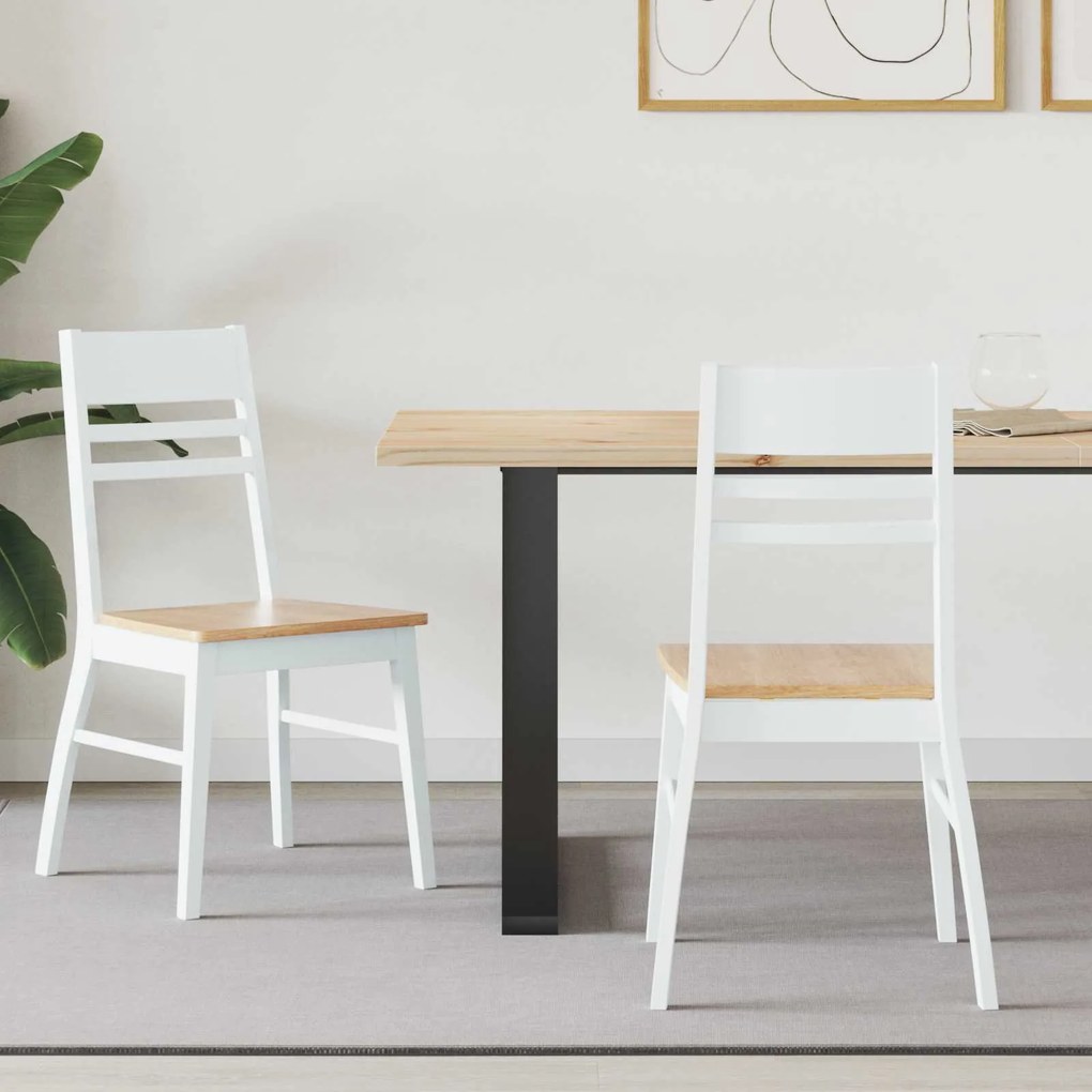 vidaXL Cadeiras de Jantar 2 pcs Branco 43 x 54 x 89 cm
