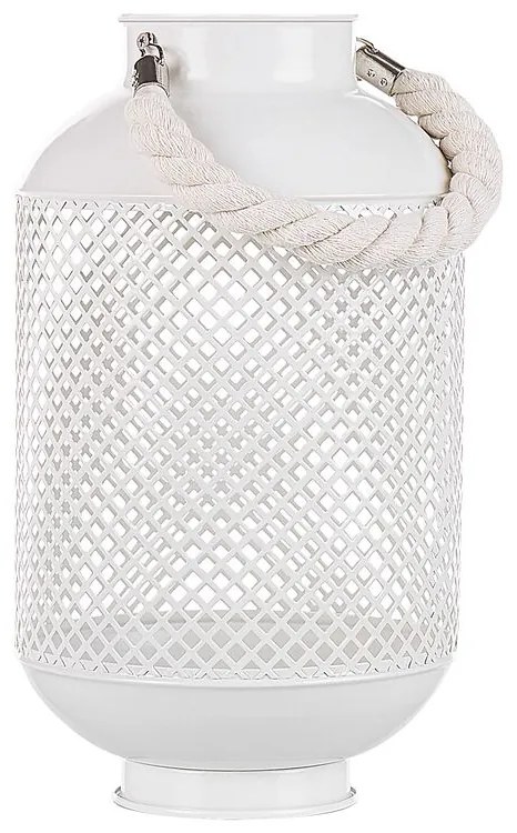 Lanterna decorativa em metal branco CORON Beliani
