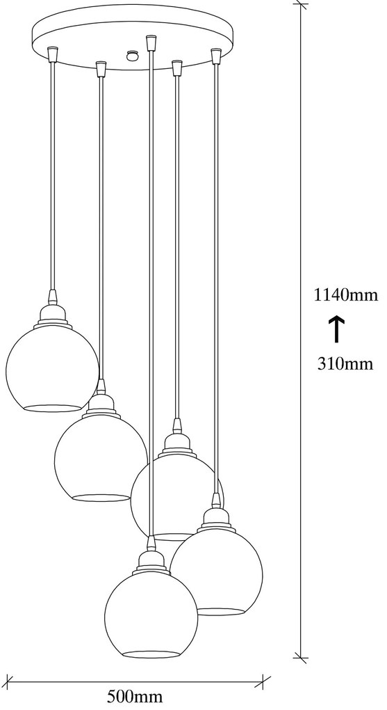 Candeeiro de Teto Smoked – Fumê – 50 x 50 cm