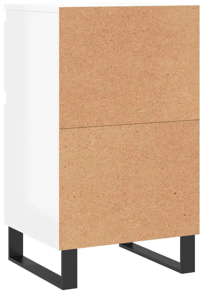 Aparadores 2 pcs 40x35x70 cm deriv. de madeira branco brilhante