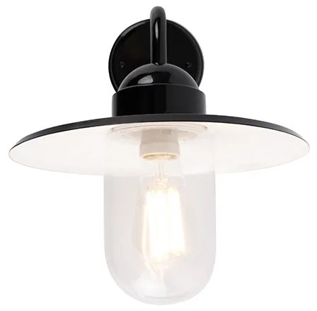 Candeeiro de parede exterior moderno preto IP44 - Kansas Moderno
