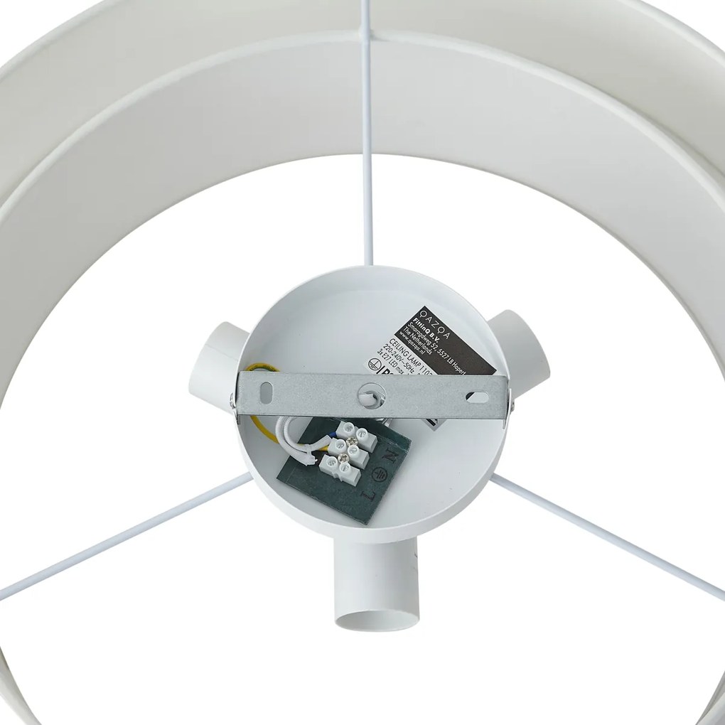 Plafon moderno branco 50cm 3-luzes - Drum Duo