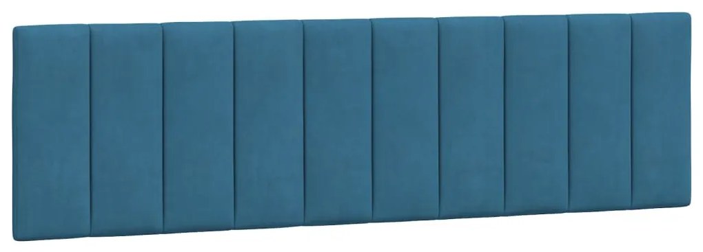 Estrutura de cama c/ cabeceira 180x200 cm veludo azul