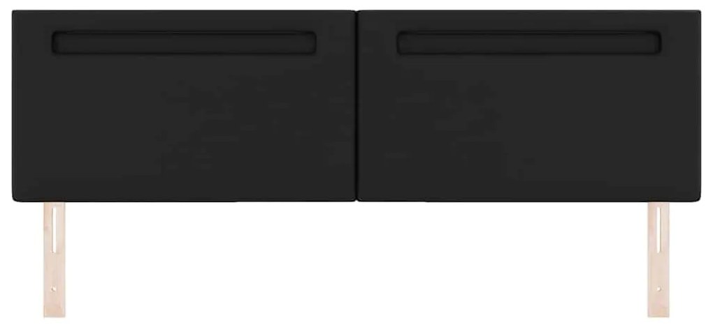 Cabeceira vidaXL Design Simples Preto 180 cm Couro Sintético