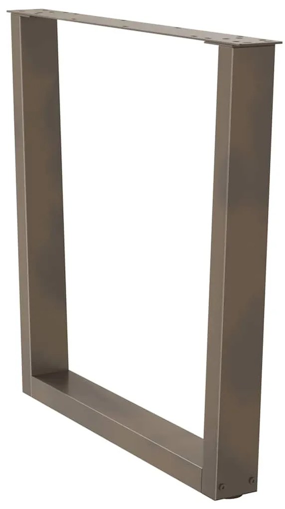Pés para mesa de jantar em formato de V, 2 peças, aço natural, 90x(72-