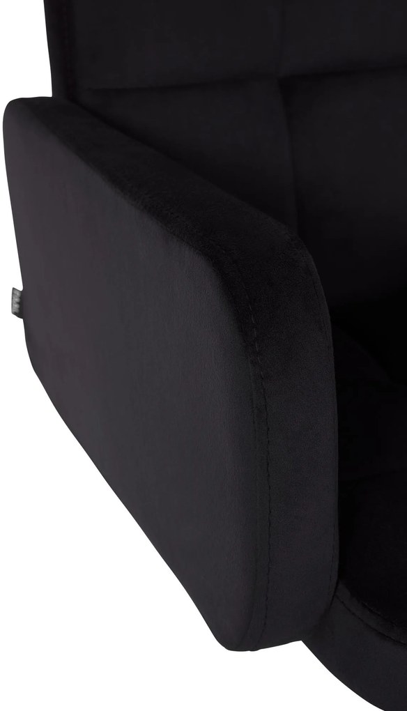 Banco de bar Los Angeles em veludo com estrutura branca 93-113 x 60 x 56 cm Preto