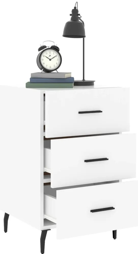 Mesa de cabeceira 40x40x66 cm derivados de madeira branco