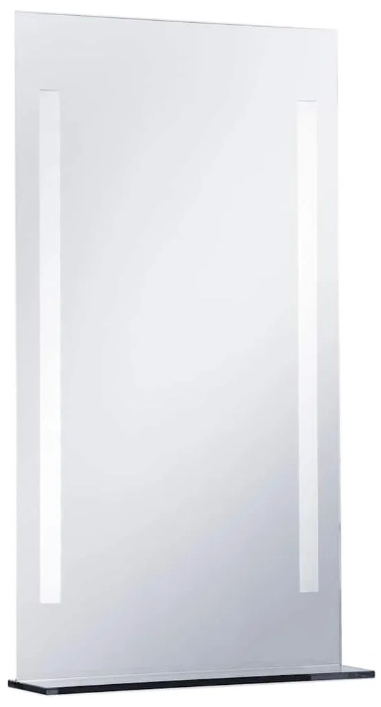 Espelho de parede LED c/ prateleira para casa de banho 60x100cm