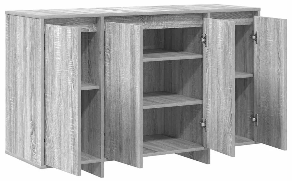 Buffet Cinzento sonoma de Madeira de Engenharia 120 x 41 x 75 cm
