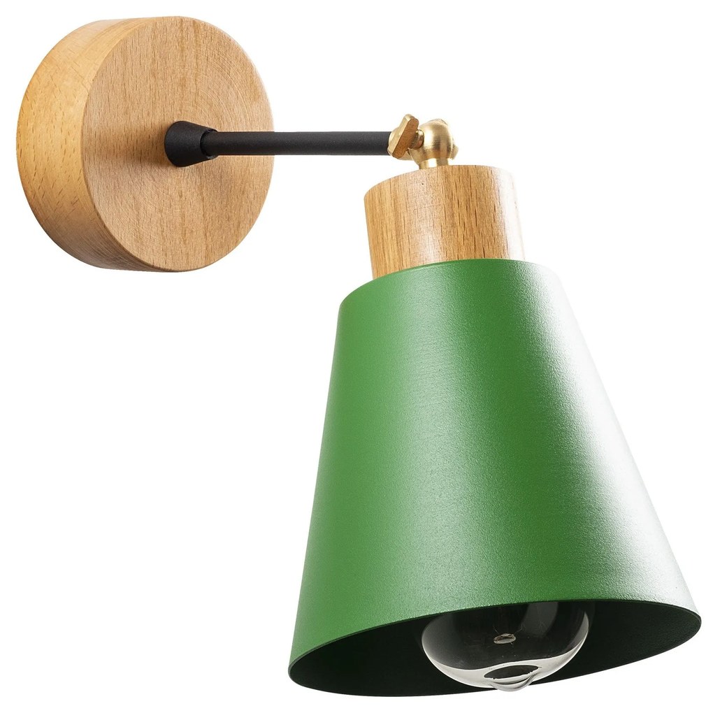 Candeeiro de Parede Manavgat – Verde – 14 cm x 25 cm
