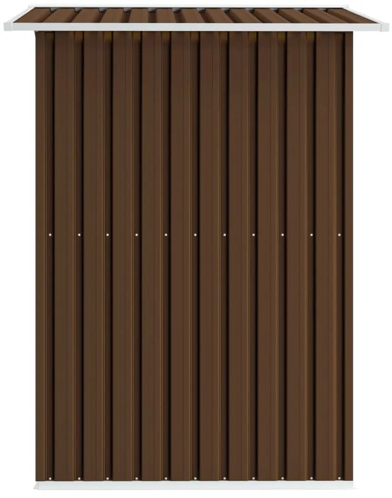 Abrigo de jardim 204x132x186 cm aço castanho