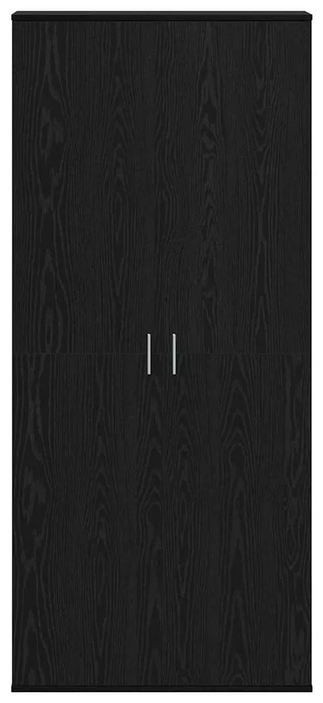 Aparador Carvalho Preto 80x35x180 cm Madeira Engenheirada