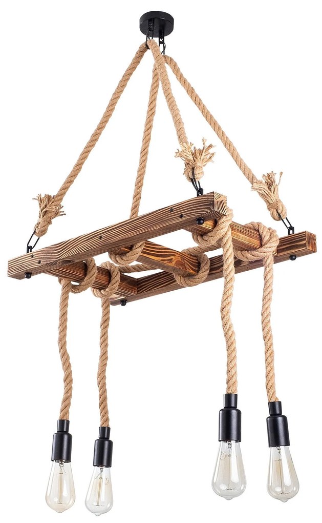 Candeeiro de Teto Erebos – Madeira – 60 x 34 cm