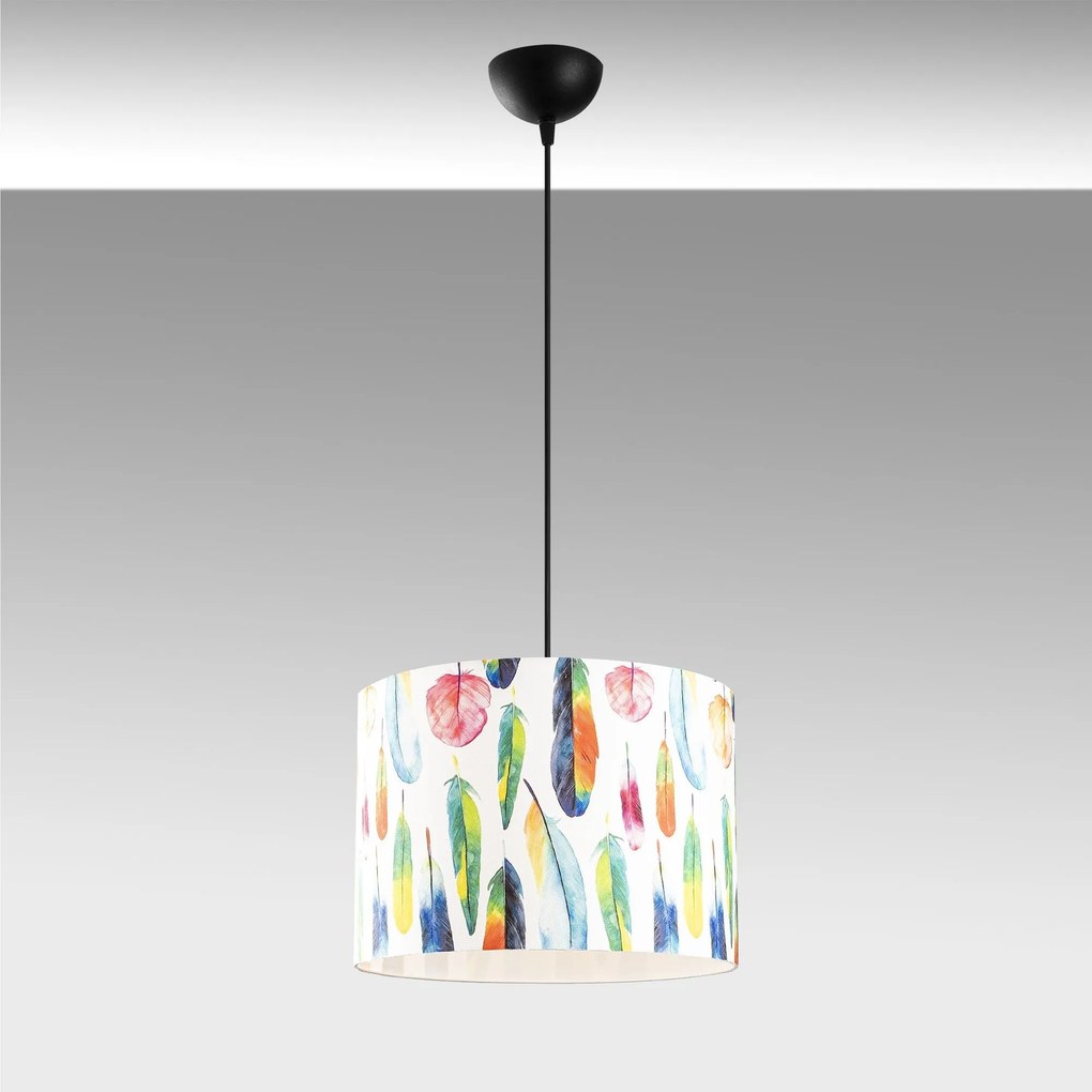 Candeeiro de Teto Abajur – Multicolor – Diâmetro 40 cm, Altura 124 cm