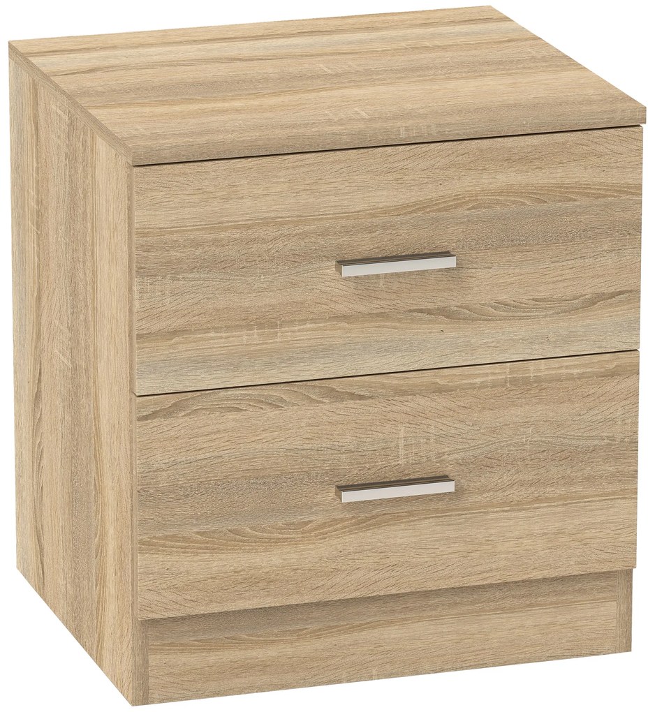 Mesa de Cabeceira Moderna Mesinha de Cabeceira com 2 Gavetas para Sala Quarto Capacidade 30 kg 45x39,5x49 cm Madeira