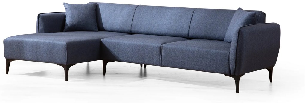 Sofá "Belissimo" Chaise Longue de 3 Lugares – Azul – 270x140x95 cm – D