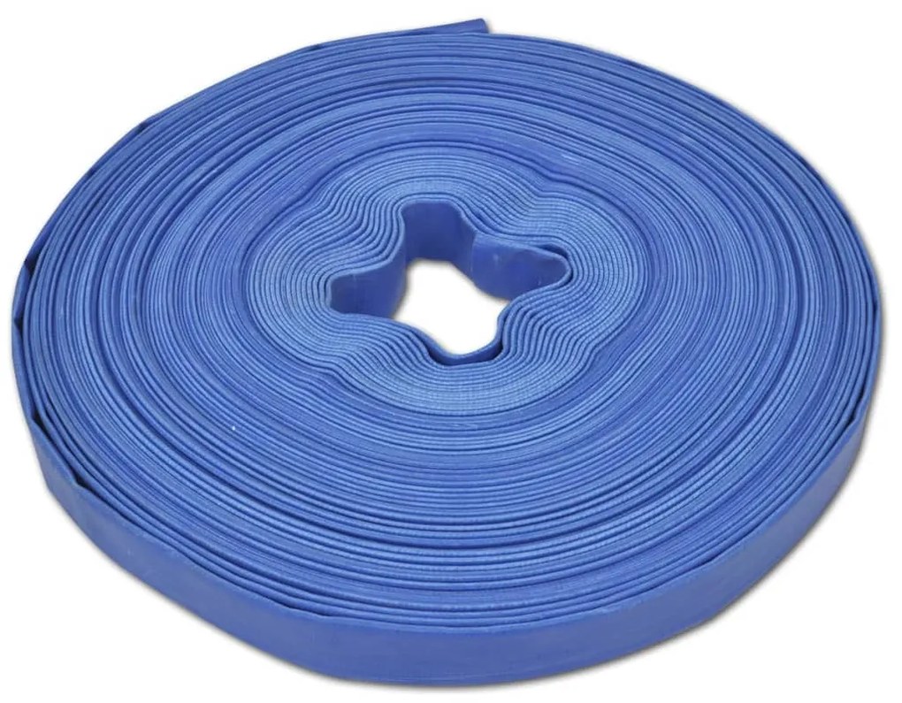 vidaXL Mangueira plana para transporte de água 50 m 1" PVC