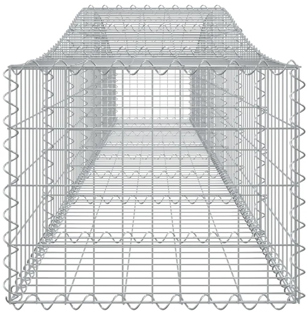 Cestos gabião arqueados 6 pcs 400x50x40/60 cm ferro galvanizado