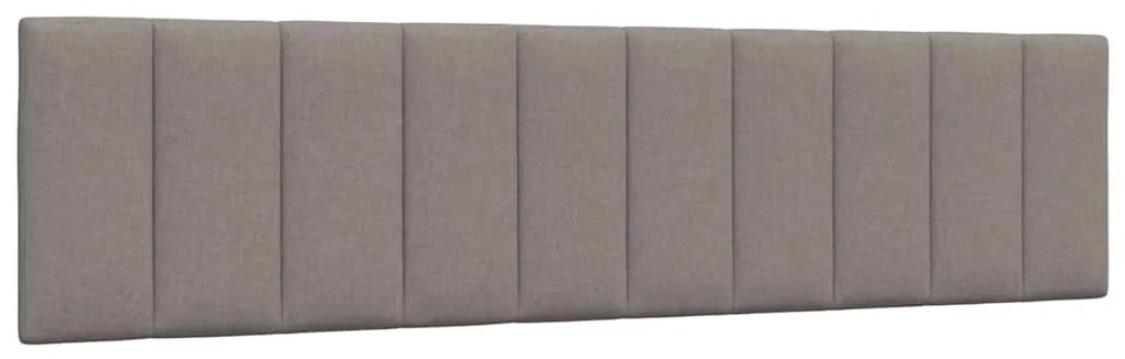 vidaXL Almofadão de cabeceira Hanko 200 cm tecido cinzento-acastanhado