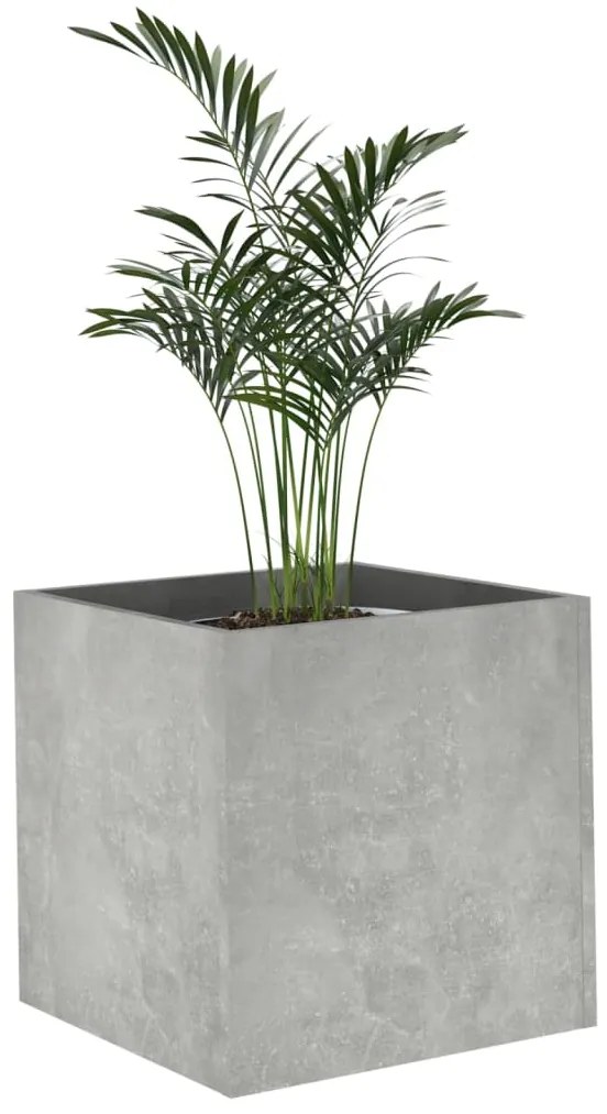 Vaso/floreira 40x40x40 cm madeira processada Concreto Cinza