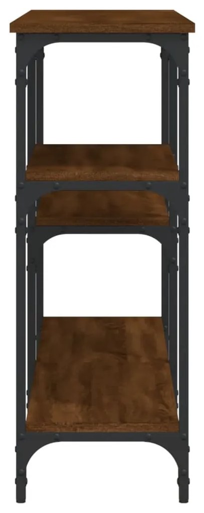 Mesa consola 160x29x75 cm derivados madeira carvalho castanho
